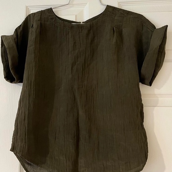 Madewell Pleated Crewneck Top - Picture 3 of 3